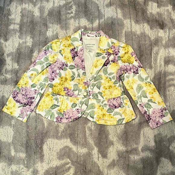 Janie and Jack FLORAL SATEEN PEPLUM JACKET Size 2T - Picture 2 of 6